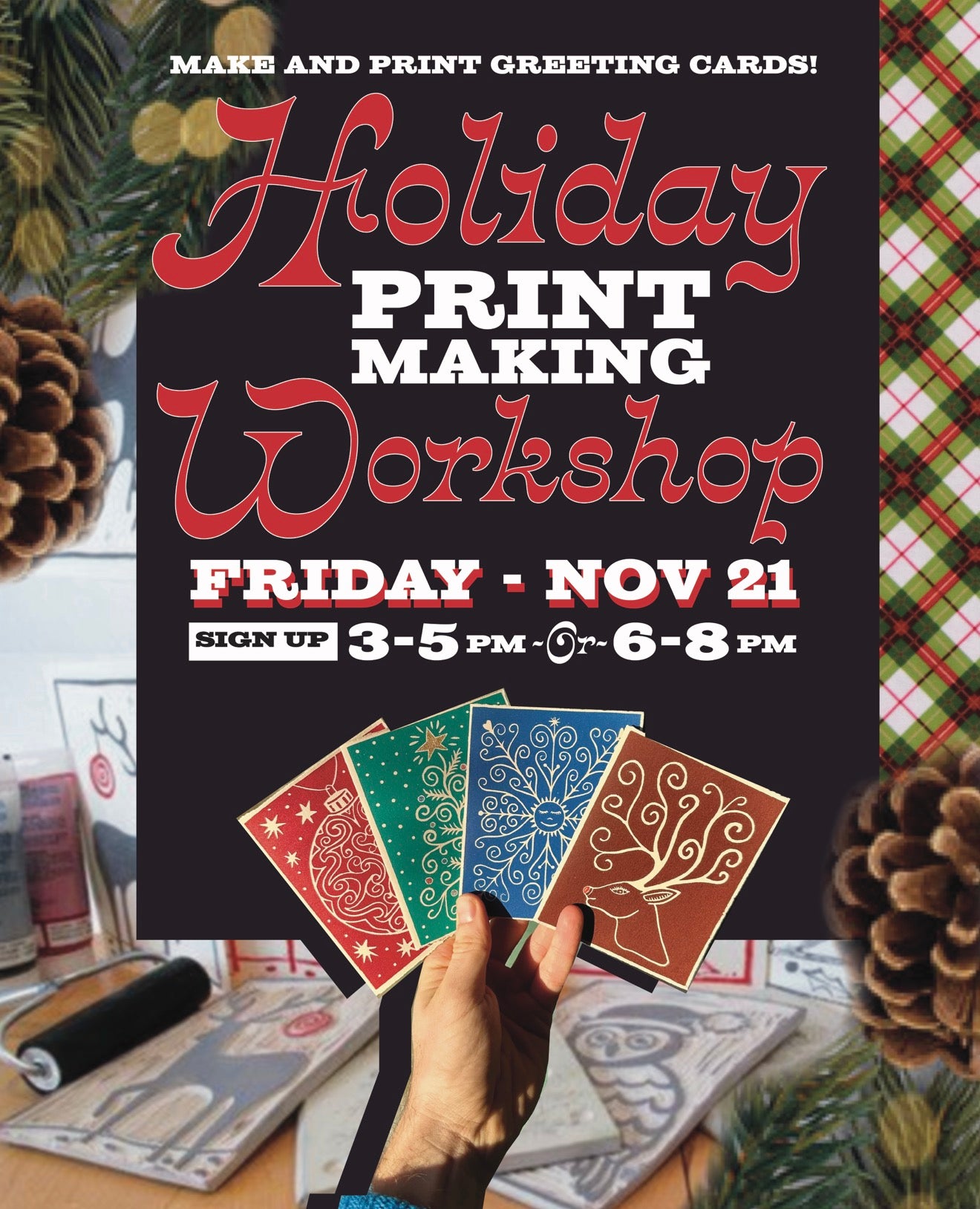 Holiday Greeting Card Printmaking Workshop