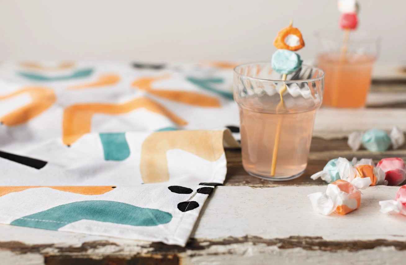 Echo Cotton Block Printed Dishtowel